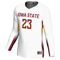 #1 Iowa State Cyclones Lightweight Volleyball Jersey - White