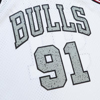 Chicago Bulls Dennis Rodman 1997 Cracked Cement Swingman Jersey - White