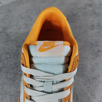 Low Top Sneakers, White Orange Colorway, Lace Up Design, Casual Gift for Sneaker Fans