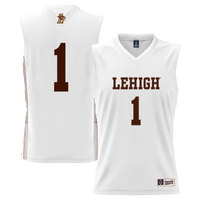 #1 Lehigh Mountain Hawks Lightweight Basketball Jersey - White