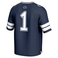 #1 Penn State Nittany Lions Lightweight Collegiate Football Fashion Jersey - Navy