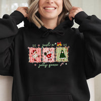 Festive Goose Holiday Hooded Sweatshirt, Just a Jolly Goose Christmas Hoodie, Adorable Bird Winter Hoodie, Humorous Animal Lover Xmas Sweater Present