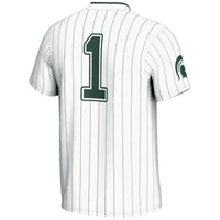 #1 Michigan State Spartans Lightweight Softball Jersey - White