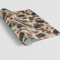 Dog Lover Holiday Gift Wrap, English Springer Spaniel Christmas Wrapping Paper, Puppy Pet Pattern Wrapping Paper, Festive Winter Gift Wrap