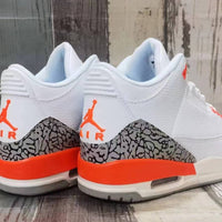 Low Top Sneakers, White Red Orange Colorway, Lace Up Design, Casual Gift for Sneaker Fans