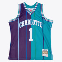 Charlotte Hornets Muggsy Bogues 1994 Split Swingman Jersey