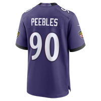 Baltimore Ravens Aeneas Peebles Purple Team Game Jersey