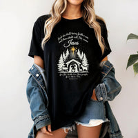 Matthew 1:21 Bible Verse Shirt, Nativity Scene T-Shirt, Christian Christmas Graphic Tee, Religious Faith Crewneck T-Shirt, Holiday Present