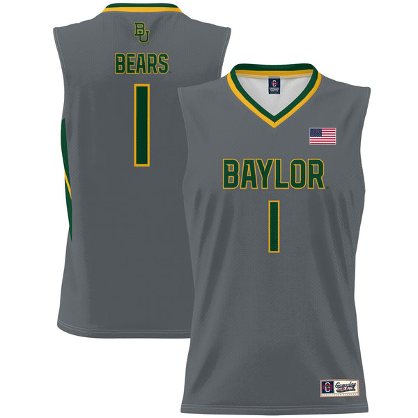 #1 Baylor Bears Lightweight Basketball Jersey - Gray