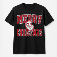 Distressed Santa Graphic Tee, Vintage Santa Christmas T-Shirt, Retro Santa Holiday Shirt, Festive Merry Christmas Shirt, Winter Holiday Present