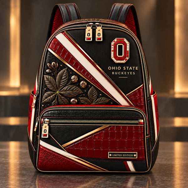 OSU Scarlet and Gold - Buckeye Leaf Backpack - main