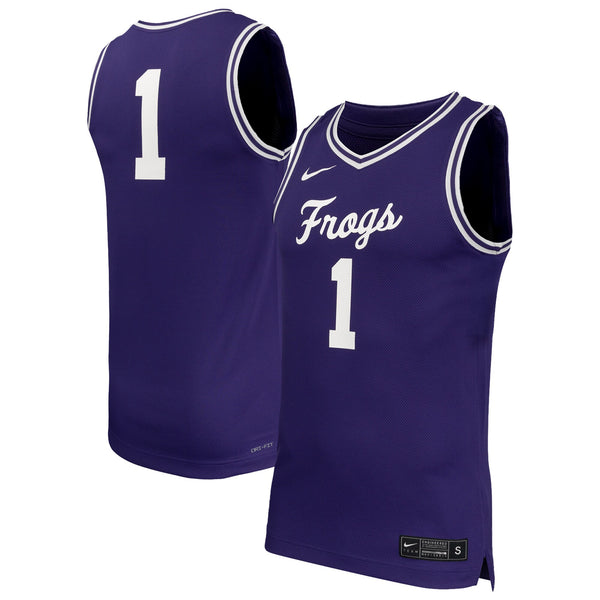 #1 TCU Horned Frogs Replica Basketball Jersey - Purple