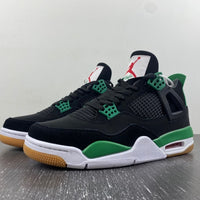 Sneakers, Black Green Colorway, Leather Footwear, Lace Up Design, Casual Gift for Sneaker Fans