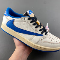 Low Top Shoes, Blue White Colorway, Reverse Hook Design, Lace Up Design, Casual Gift for Shoe Lovers
