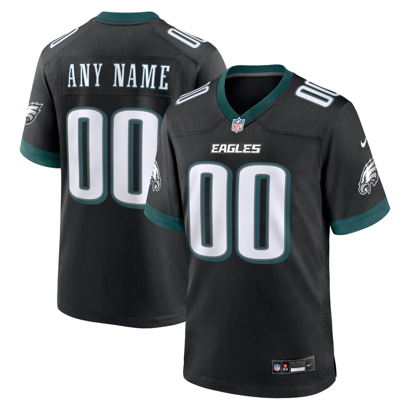 Philadelphia Eagles Black Alternate Custom Game Jersey