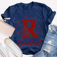 Custom Name Snowflakes Graphic Tee, Personalized Christmas Tree T-Shirt, Family Matching Christmas Shirt, Custom Holiday Tree Present