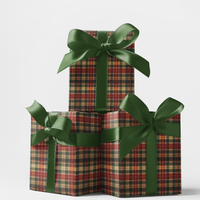 Classic Plaid Gift Wrap, Northwood Tartan Wrapping Paper, Christmas Tartan Present Paper, Holiday Plaid Wrapping Paper, Winter Gift Wrap Roll