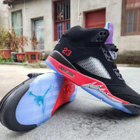 Sneakers, Black Red Purple Colorway, Lace Up Design, Casual Gift for Sneaker Fans