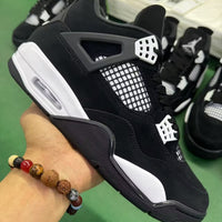 Mid Top Sneakers, White Black Colorway, Lace Up Design, Casual Gift for Sneaker Fans