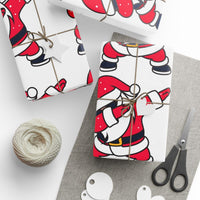 Humorous Christmas Santa Gift Wrap, Dabbing Santa Wrapping Paper, Hip Hop Holiday Paper Roll, Festive Kids Present Wrap, Holiday Gift Wrap
