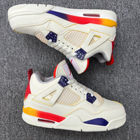 Retro Basketball Shoes, Blue White Red Colorway, Gradient Colorway, Lace Up Design, Casual Gift for Shoe Lovers