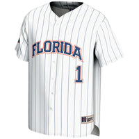 #1 Florida Gators Lightweight Baseball Jersey - White