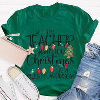 Festive Holiday Graphic Tee, Teacher Christmas Shirt, Adorable Educator Christmas T-Shirt, School Winter Holiday Top, Teacher Appreciation Present