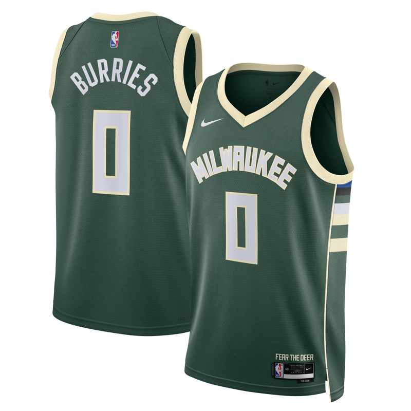 Milwaukee Bucks Icon Swingman Jersey - Green - Brayden Burries