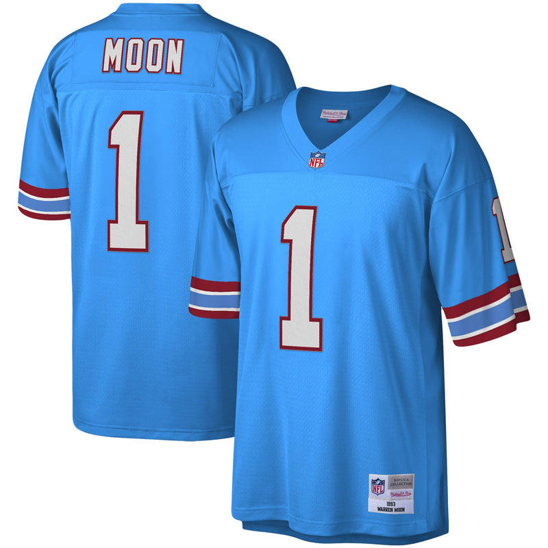 Houston Oilers Warren Moon Light Blue Legacy Replica Jersey