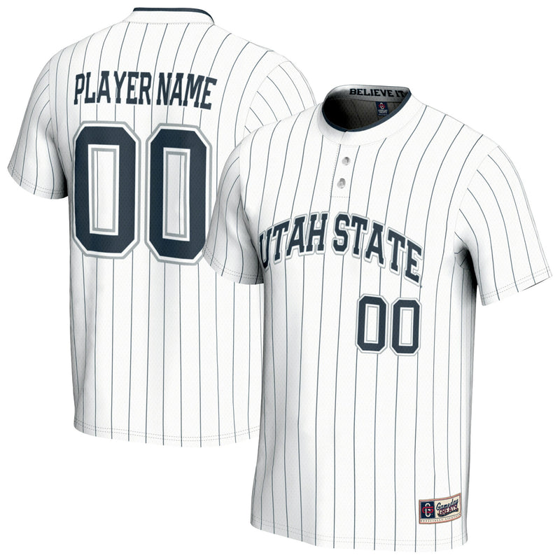 Utah State Aggies NIL Pick-A-Player Lightweight Softball Fashion Jersey - White