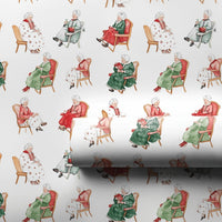 Royal Family Holiday Gift Wrap, Queen Christmas Wrapping Paper, Humorous Queen Wrapping Paper, British Festive Present Wrap, Holiday Paper Roll