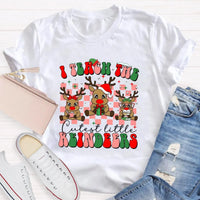 I Teach the Cutest Little Reindeers Shirt, Teacher Christmas T-Shirt, Humorous Holiday Educator Graphic Tee, Xmas Teacher Present
