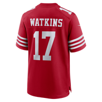 San Francisco 49ers Jordan Watkins Scarlet Team Game Jersey