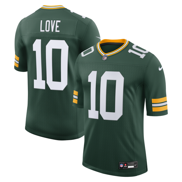 Green Bay Packers Jordan Love Green Stitched Limited Jersey
