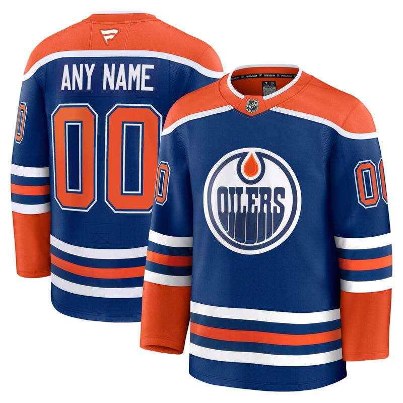 Edmonton Oilers Royal Home Premium Custom Jersey