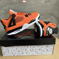 Mid Top Sneakers, Orange Black Colorway, Lace Up Design, Casual Gift for Sneaker Fans