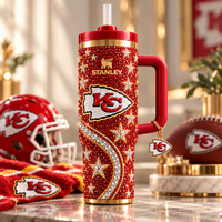 KC Chiefs Bold Emblem Tumbler with Sparkle