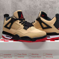 Mid Top Sneakers, Beige Black Red Colorway, Lace Up Design, Casual Gift for Sneaker Fans