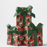 Doberman Christmas Gift Wrap, Doberman Pinscher Wrapping Paper, Winter Dog Holiday Wrapping Paper, Dog Lover Xmas Gift Wrap, Pet Present Paper