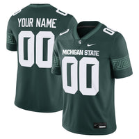 Michigan State Spartans Custom Football Game Jersey - Green