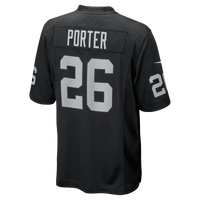 Las Vegas Raiders Darien Porter Black Team Game Jersey