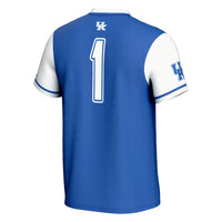 #1 Kentucky Wildcats Lightweight Softball Fashion Jersey - Royal/White