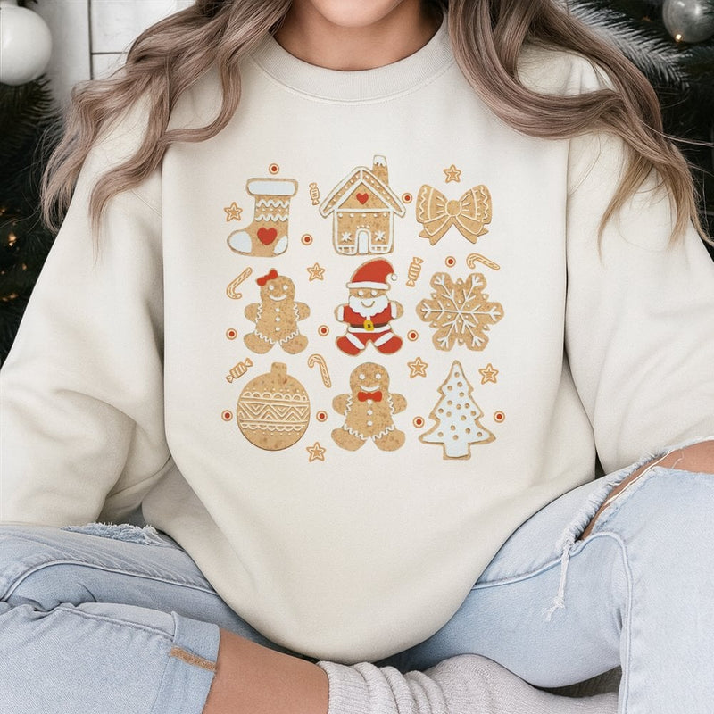 Holiday Cookie Sweatshirt, Gingerbread Christmas Sweatshirt, Adorable Xmas Baking Crewneck, Festive Gingerbread Sweatshirt, Winter Holiday Present
