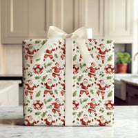 Sports Christmas Gift Wrap, Soccer Santa Wrapping Paper, Watercolor Holiday Present Wrapping Paper, Festive Goalkeeper Soccer Holiday Wrap