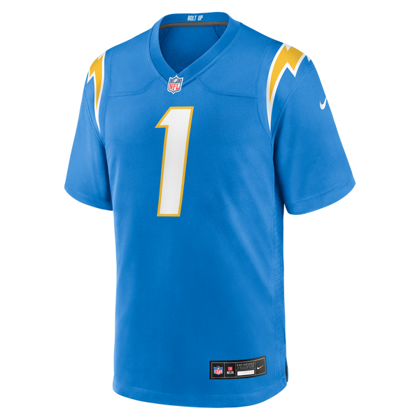 Los Angeles Chargers Number 1 Dad Powder Blue Game Jersey