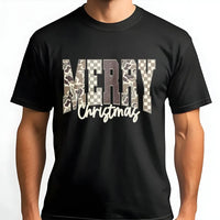 Distressed Camouflage Shirt, Merry Christmas Camo T-Shirt, Rustic Hunting Graphic Tee, Holiday Outdoorsman T-Shirt, Hunter Christmas Present
