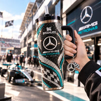 AMG in Pave Sparkle - Teal and Silver Tumbler Statement