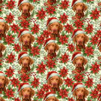 Festive Dog Gift Wrap, Vizsla Christmas Wrapping Paper, Santa Dog Wrapping Paper, Vizsla Lover Gift Wrap Roll, Holiday Xmas Present Wrap