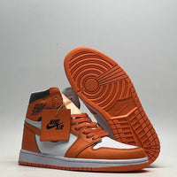 Sneakers, White Orange Colorway, Lace Up Design, Casual Gift for Sneaker Fans