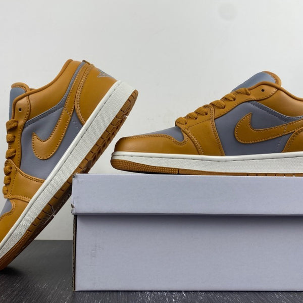 Low Top Sneakers, Yellow Gray Colorway, Lace Up Design, Casual Gift for Sneaker Fans